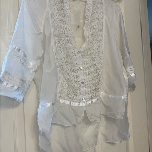 New - anthropologie laceflower buttondown - Picture 5 of 7